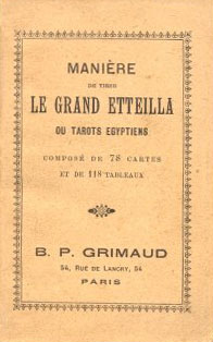 Etteilla Tarots - Grand Etteilla (Grimaud, 1910, type I)