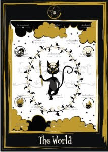 Golden Black Cat Tarot