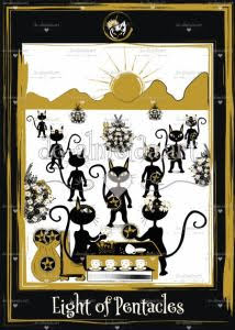 Golden Black Cat Tarot