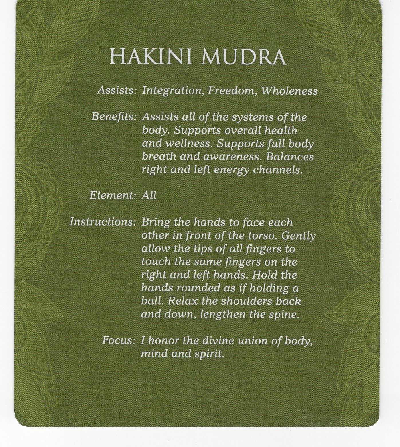 Mudras for Awakening the Five Elements