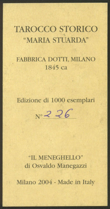 Tarocco Storico Maria Stuarda