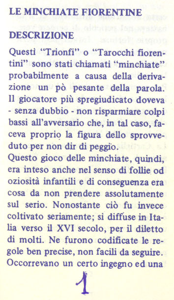 Minchiate Fiorentine tarot